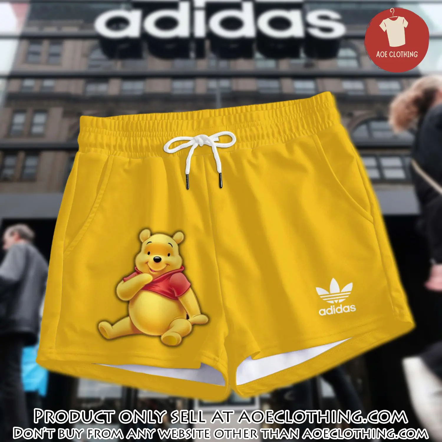 Premium winnie the pooh in adidas women shorts lady beach shorts wms1083 aoe2614420